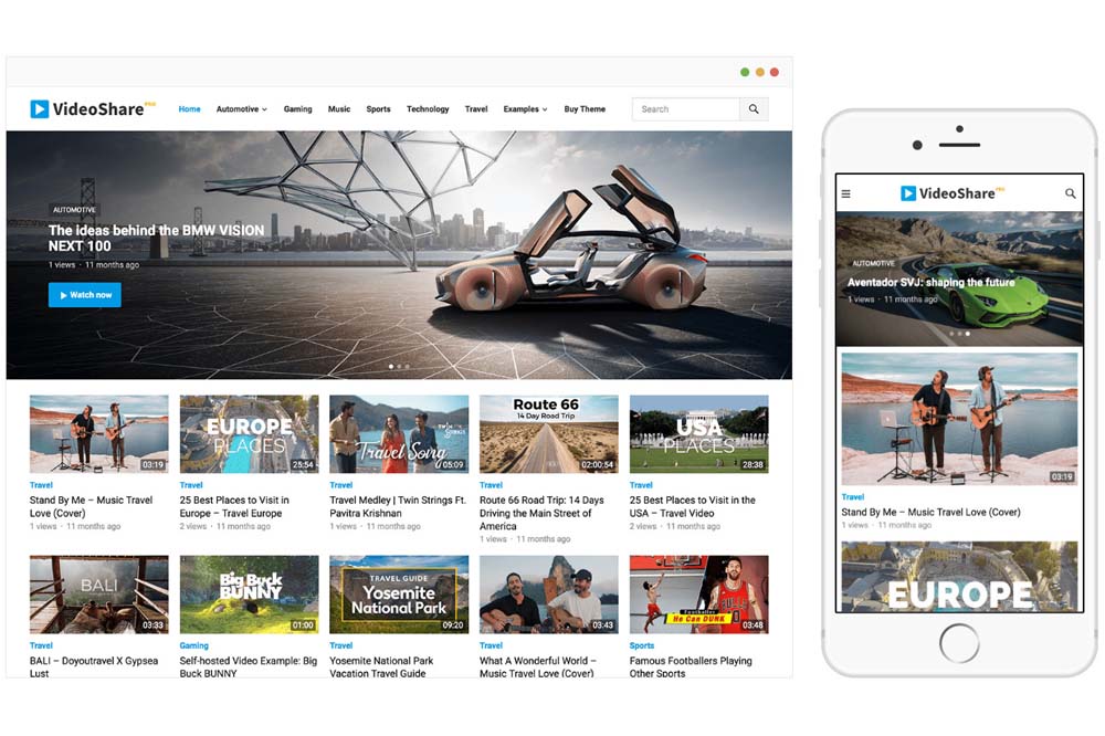 VideoShare Pro WordPress Theme by WPenjoy