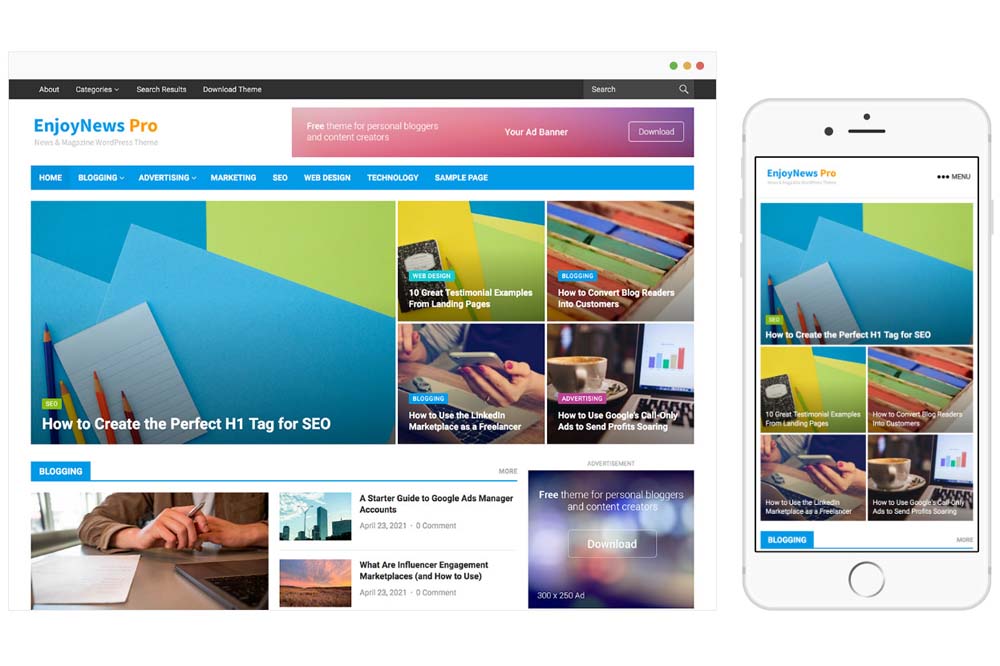 EnjoyNews Pro WordPress Theme by WPenjoy