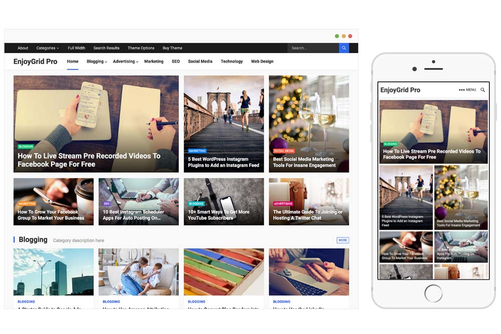 EnjoyGrid Pro WordPress Theme by WPenjoy