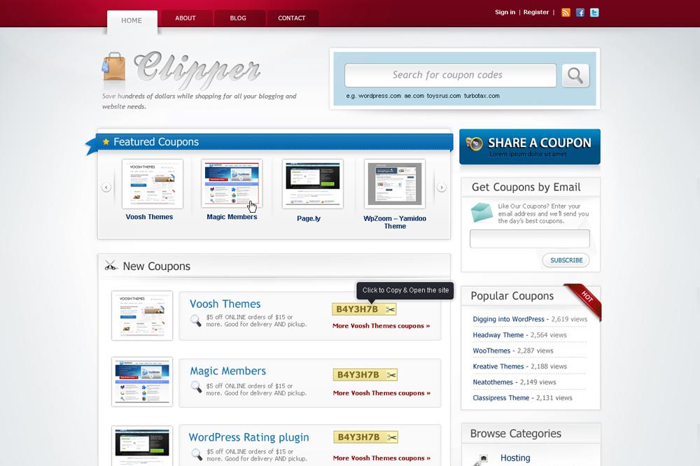 Clipper WordPress Coupon Theme