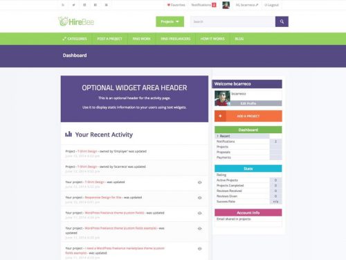 Hirebee Wordpress Freelancer Theme