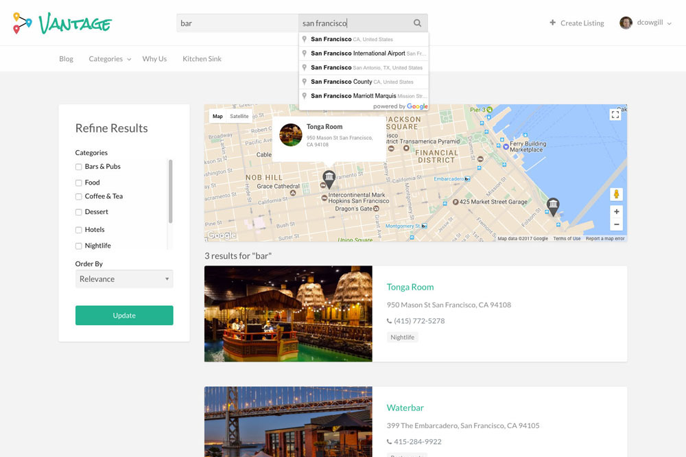 Vantage WordPress Directory Theme