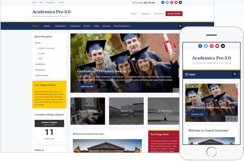 Academica Pro 3.0 Theme by WPZOOM