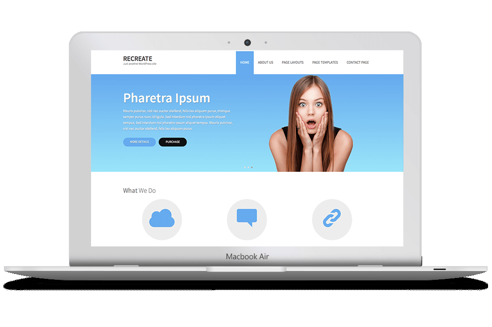 RECREATE Wordpress Theme by ZigZagPress