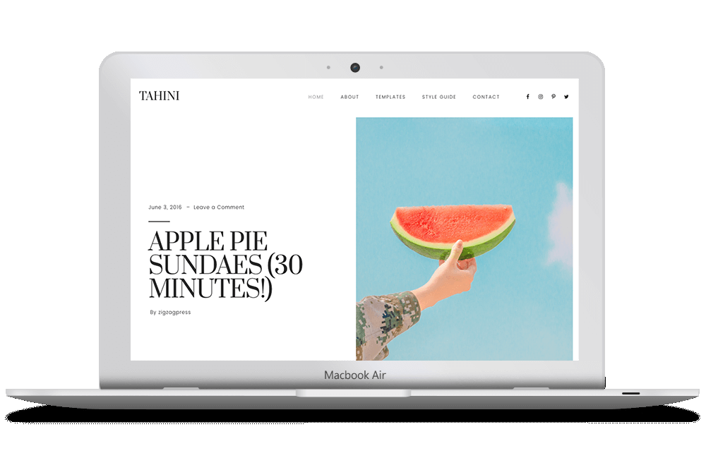 TAHINI Wordpress Theme by ZigZagPress