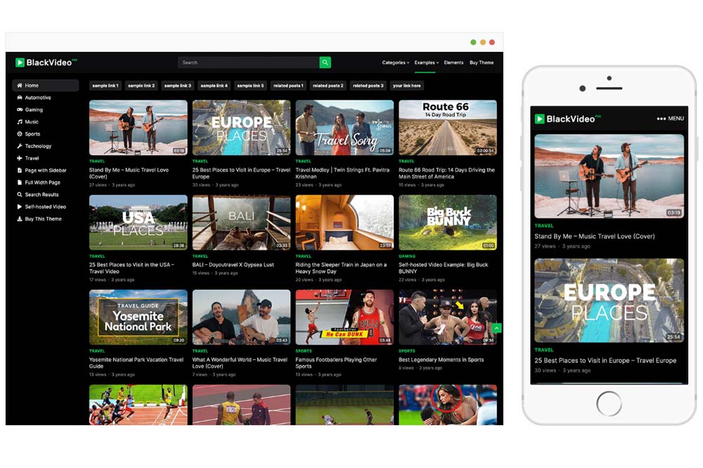 BlackVideo Pro WordPress Theme by WPenjoy