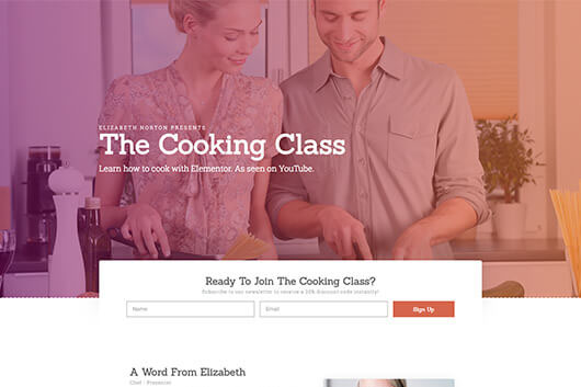 Elementorism Elizabeth Landing Page Template