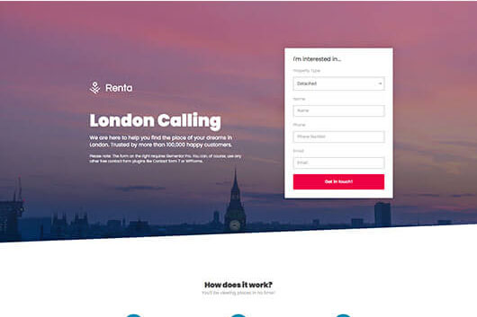 Elementorism London Landing Page Template