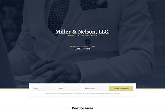 Elementorism Miller Landing Page Template
