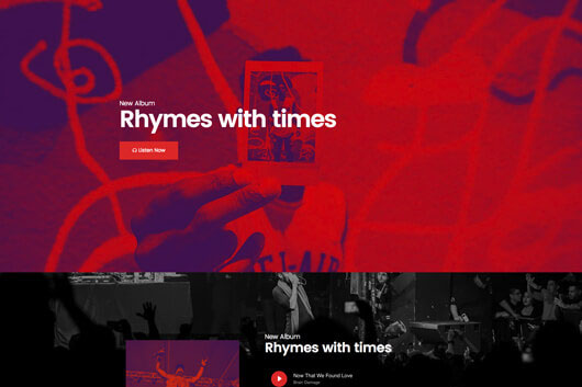 Elementorism Rhymes Landing Page Template