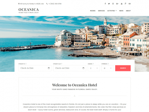 Oceanica Theme by MotoPress