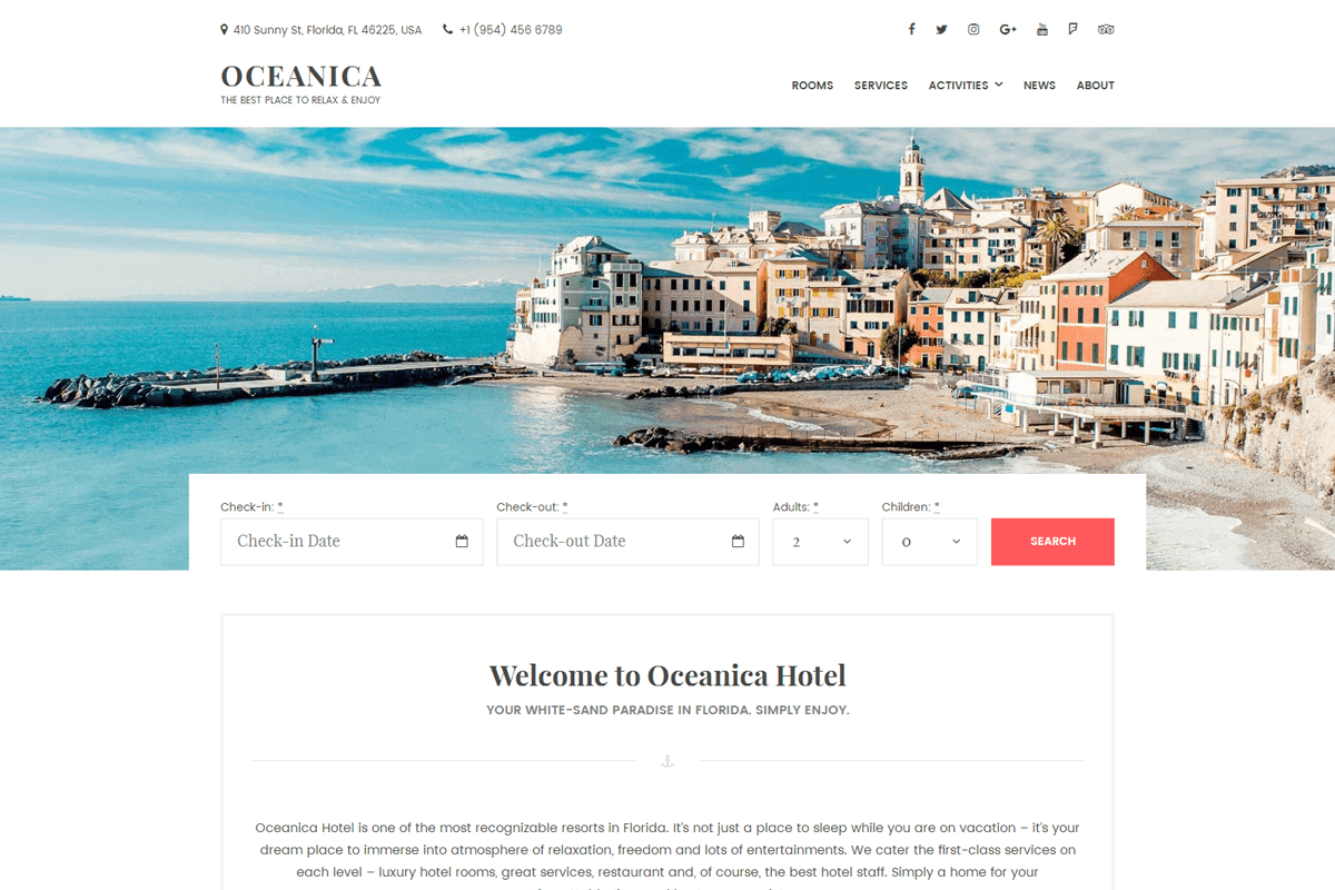 Oceanica Theme by MotoPress