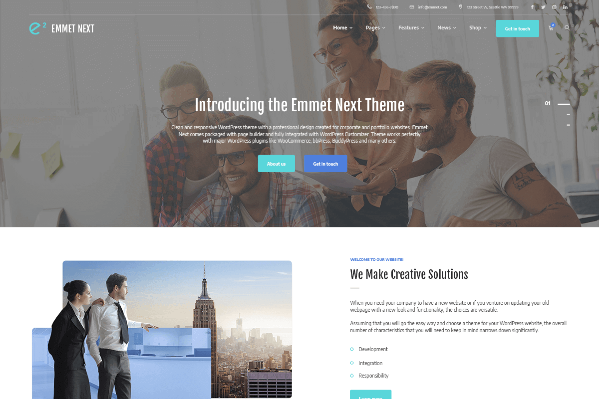 Emmet Next Theme by MotoPress