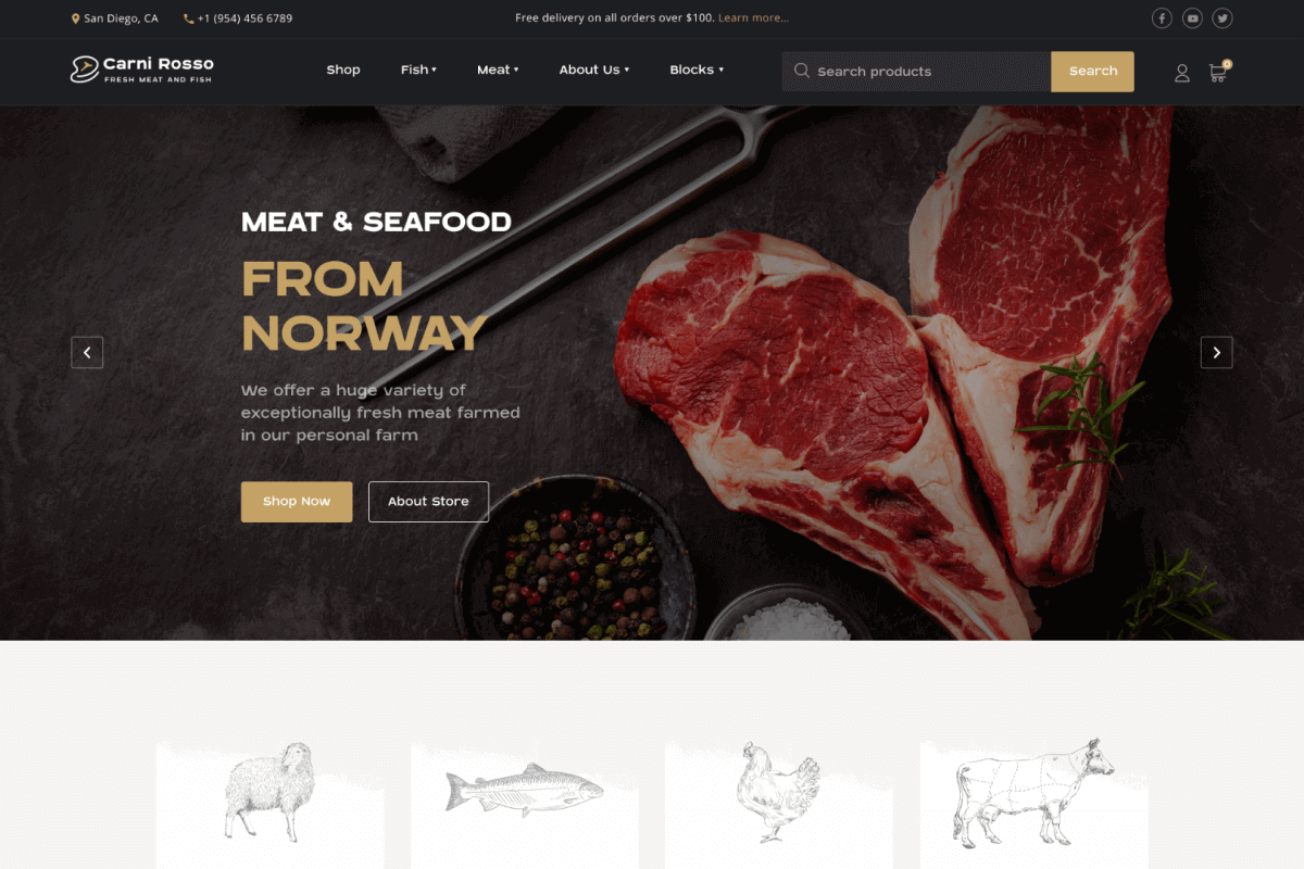 Carni Rosso Theme by MotoPress