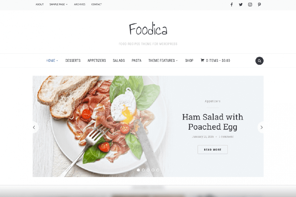 Foodica PRO Wordpress Theme by WPZOOM