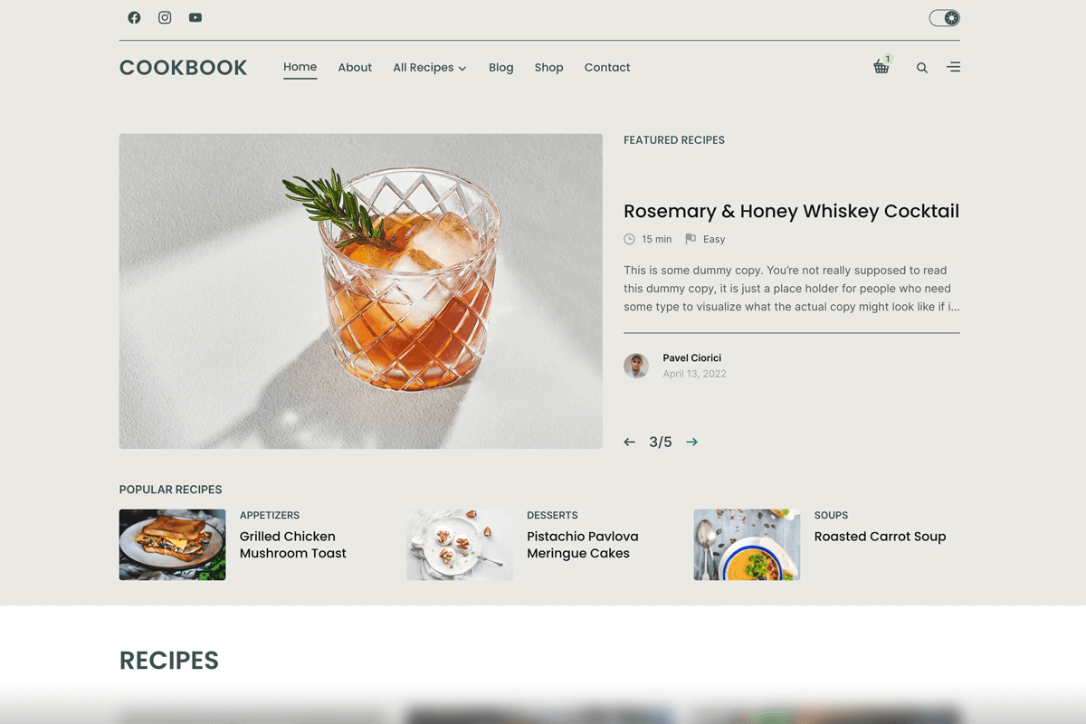 CookBook Wordpress Theme by WPZOOM