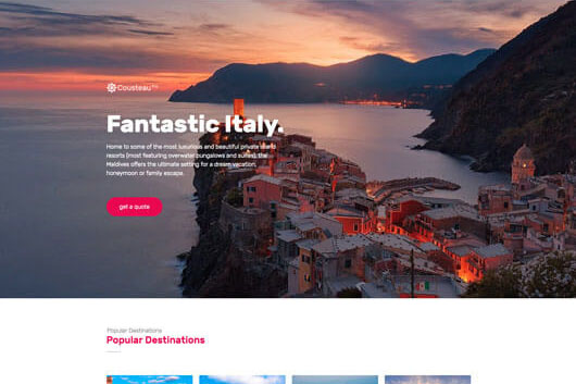 Elementorism Cousteau Pro Landing Page Template