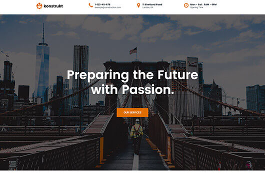 Elementorism Konstrukt Landing Page Template