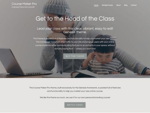 Course Maker Pro Theme by Studiopress + Genesis Framework
