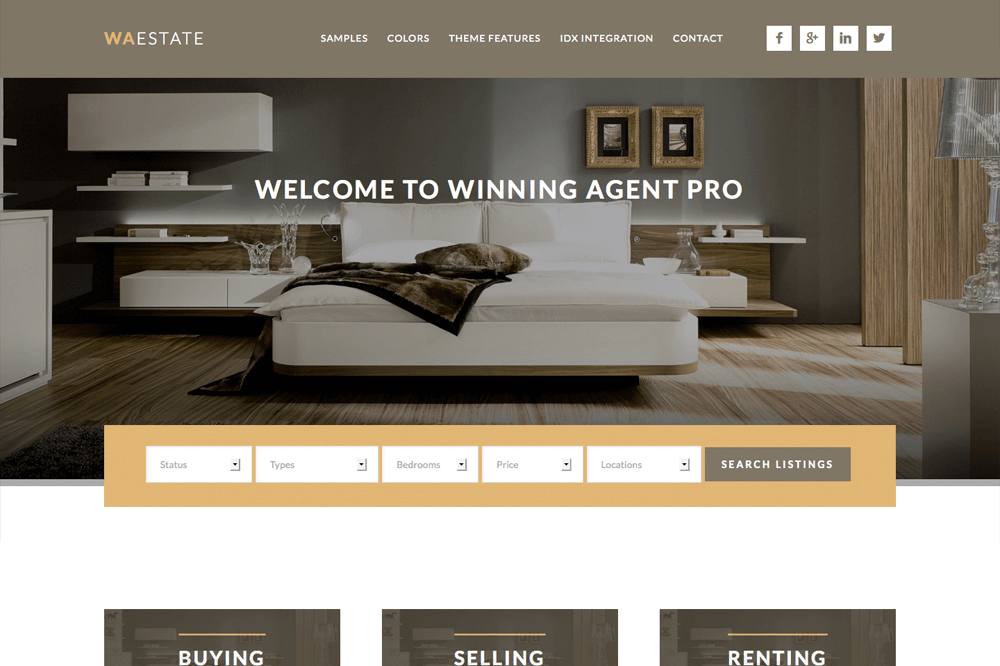 Winning Agent Pro theme + Genesis Framework