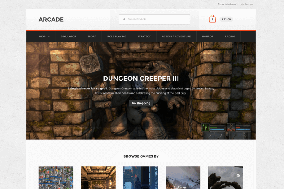 Arcade Storefront Child Theme