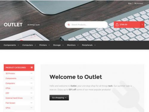 Outlet Storefront Child Theme