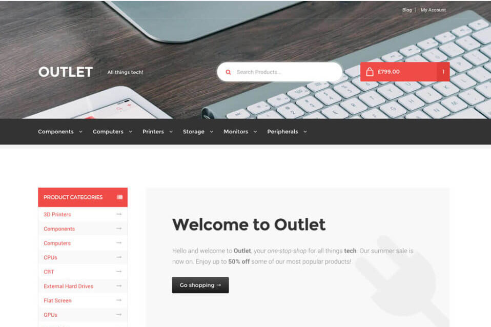 Outlet Storefront Child Theme