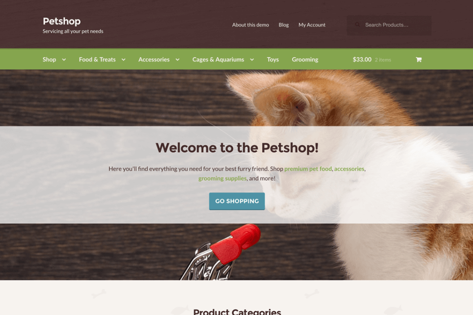 Petshop Storefront Child Theme