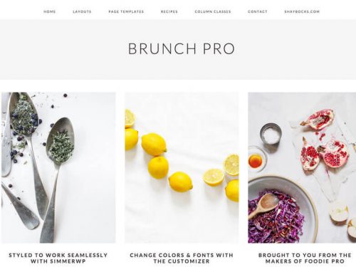 Brunch Pro Theme by Studiopress + Genesis Framework