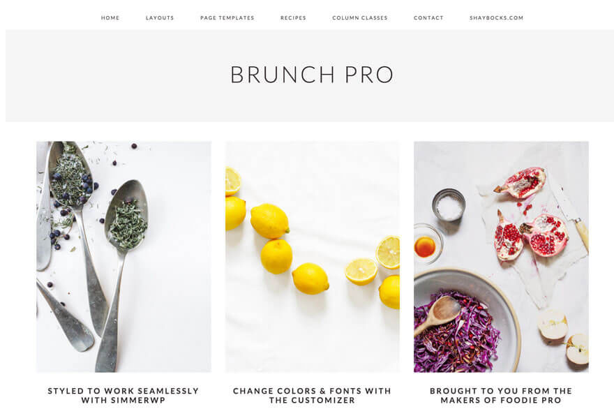 Brunch Pro Theme by Studiopress + Genesis Framework
