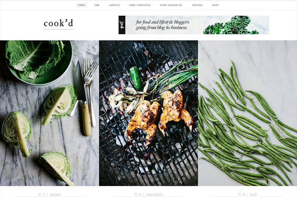 Cook’d Pro Theme by Studiopress + Genesis Framework