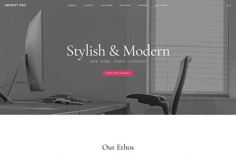 Infinity Pro Theme by Studiopress + Genesis Framework
