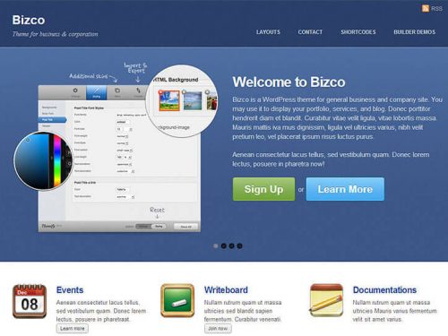 Bizco Wordpress theme by Themify