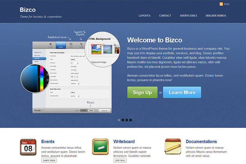 Bizco Wordpress theme by Themify