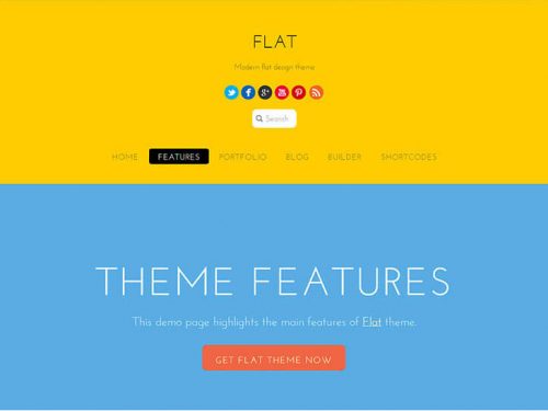 Flat Wordpress theme by Themify