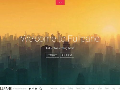 Fullpane Wordpress theme by Themify