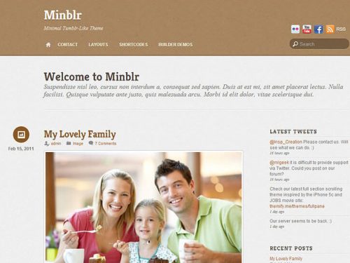 Minblr Wordpress theme by Themify