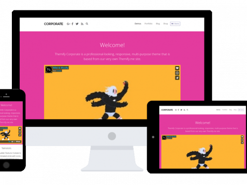 Corporate Wordpress theme by Themify