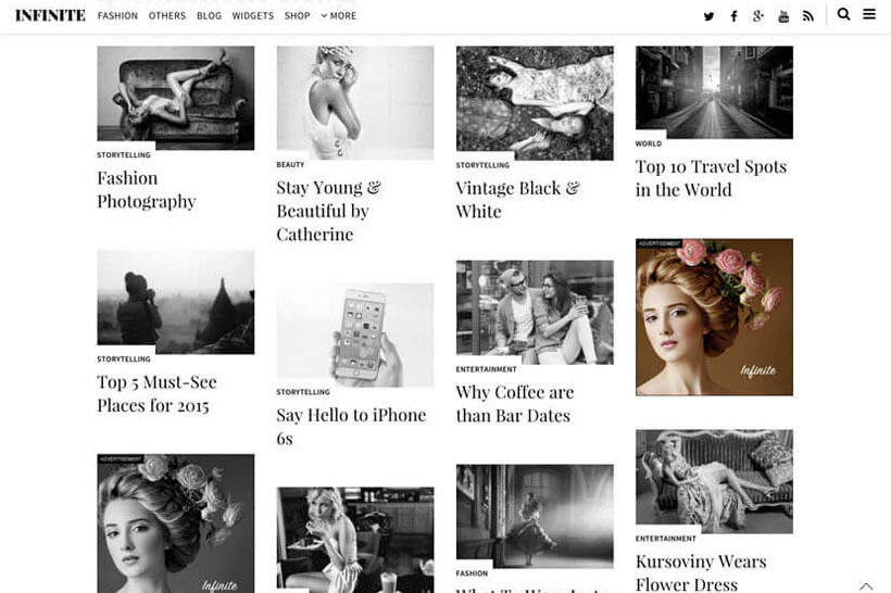 Infinite Wordpress theme by Themify