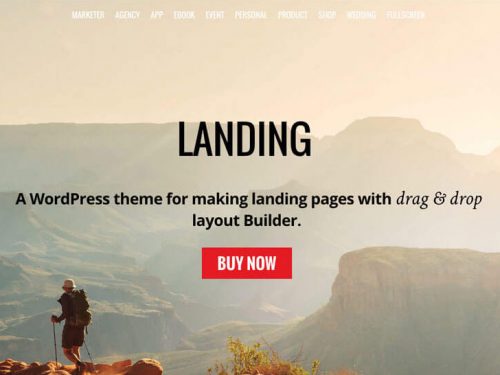 Landing Wordpress theme by Themify