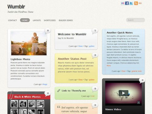 Wumblr Wordpress theme by Themify